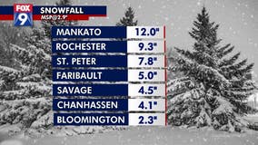 Snow totals: Mankato gets foot of snow during spring snow storm