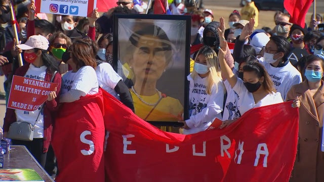 Teens march in St. Paul against military coup in Myanmar, call for U.S. intervention