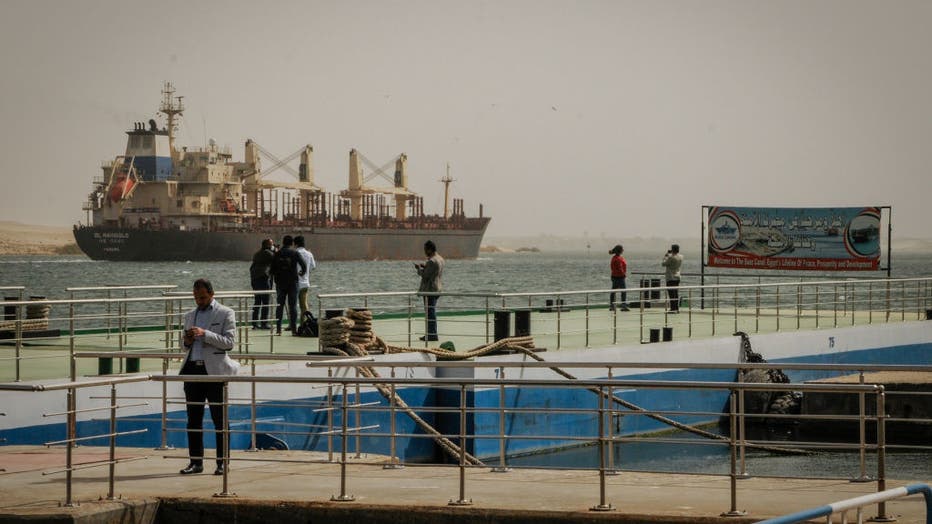 Suez Canal traffic blocked by massive ship in Egypt