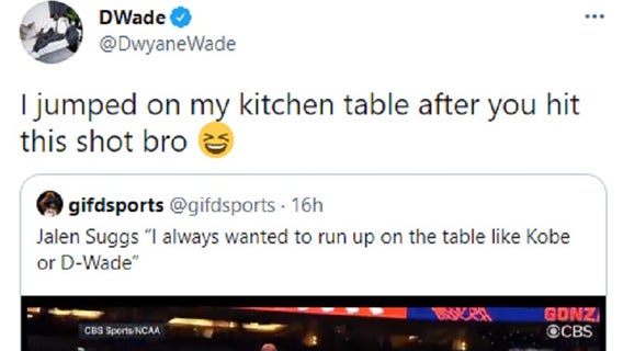 Sports world reacts to St. Paul native Jalen Suggs' OT buzzer beater for Final Four win