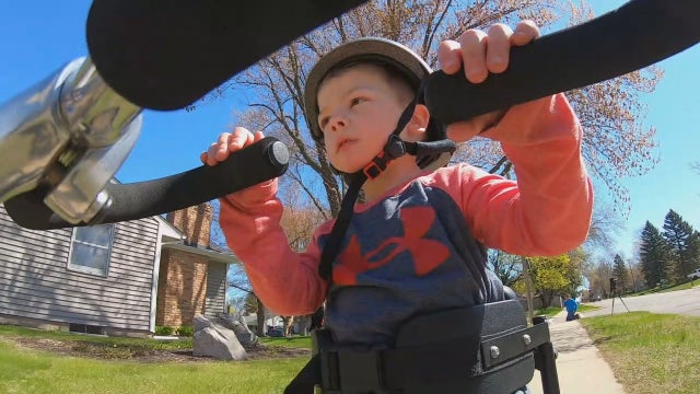 Boy with rare condition receives adaptive bike from Gillette Children’s