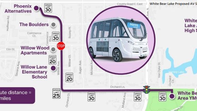 WBL Autonomous vehicle route