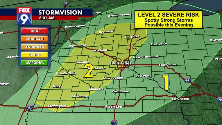 Severe weather risk for Monday, April 5