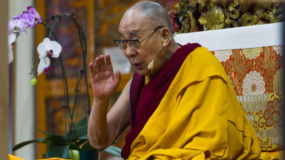 His Holiness the Dalai Lama during the teaching at Tsughla