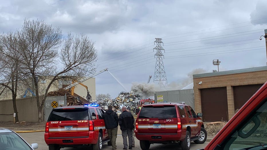 Northern Metal Recycling scrap metal fire