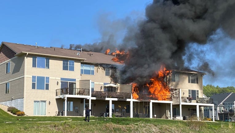 Townhome fire