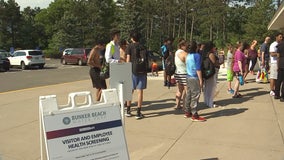 Several people treated for heat issues in long line at Bunker Beach Water Park