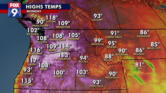 All-time record heat observed in the Pacific Northwest, Canada
