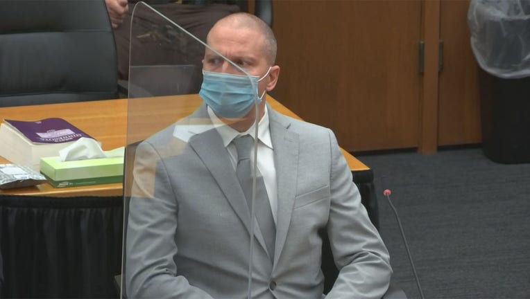 Derek Chauvin at his sentencing on June 25, 2021.
