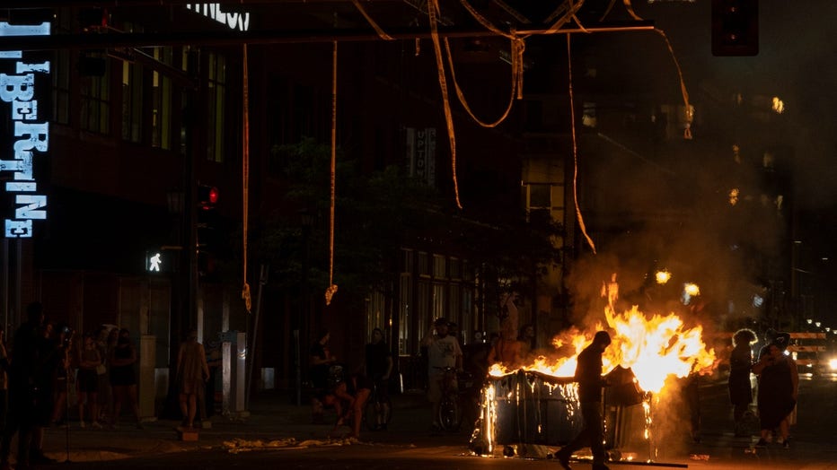 dumpster fire minneapolis