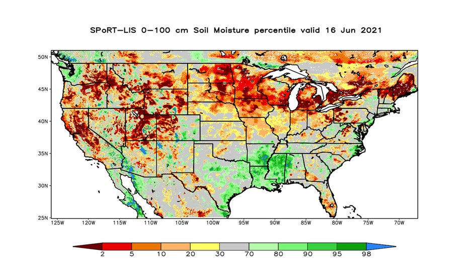 soil moisture map