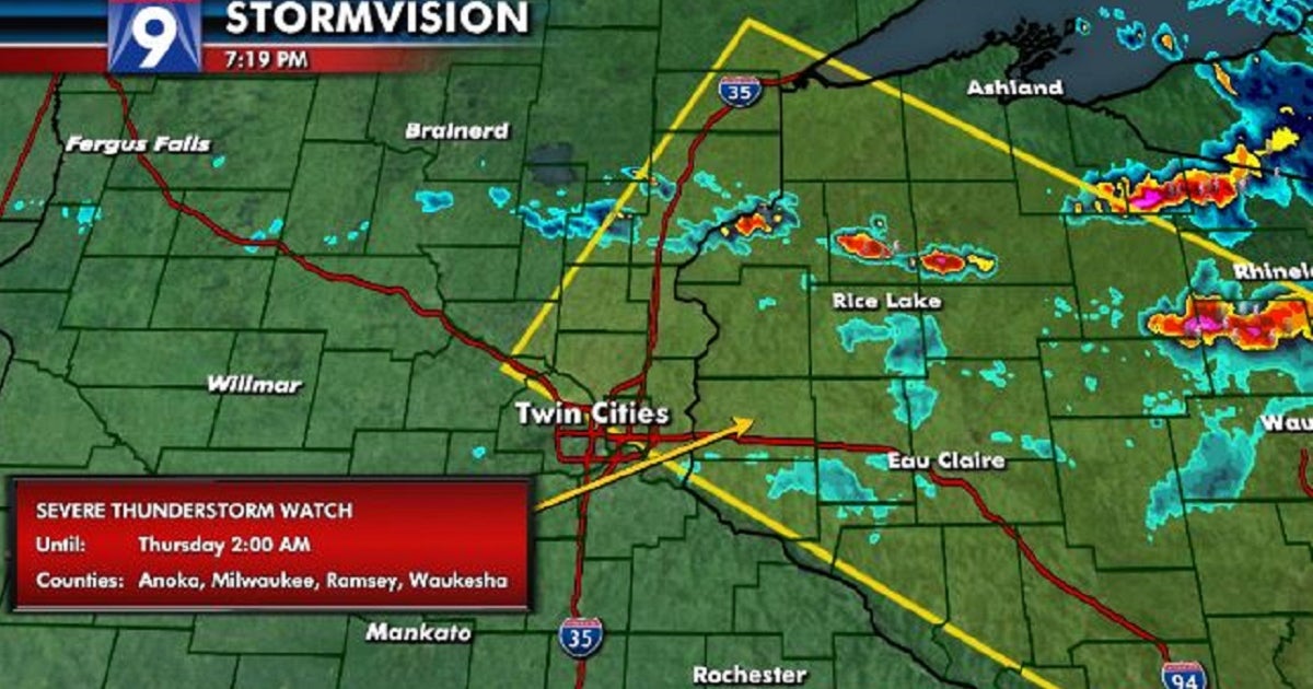Severe thunderstorm watch issued for parts of eastern Minnesota ...