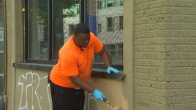 Group cleans up in Uptown after unrest