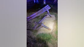 2 seriously injured after driver crashes into park bench in Hudson, Wis.