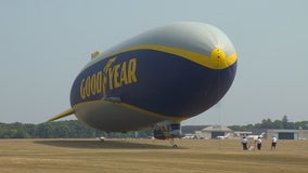 Goodyear blimp floats over Minnesota for 3M Open