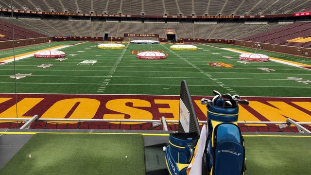 Gophers football home hosting Topgolf Live Stadium Tour this weekend