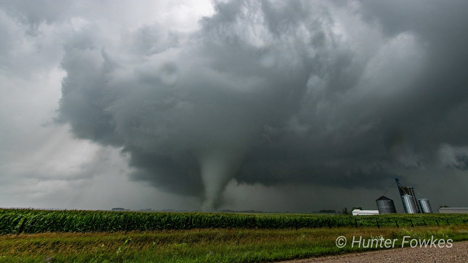 Tornado between Stanhope, Iowa and Radcliffe.