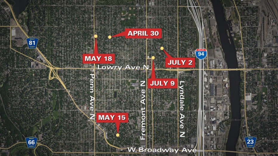 children shot minneapolis map