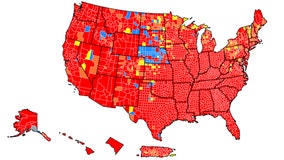 CDC COVID-19 map shows most of US under high community transmission