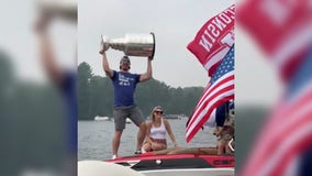 St. Paul native Ryan McDonagh celebrates with Stanley Cup