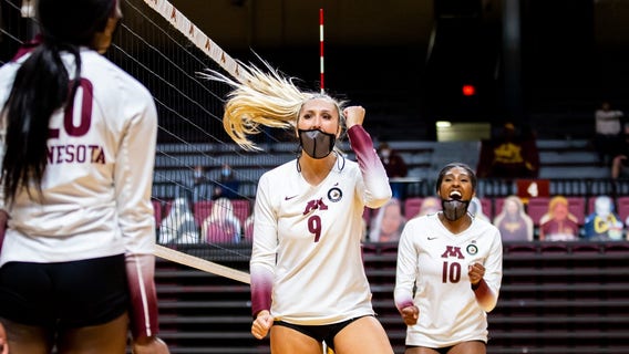 Gophers rally for 5-set win over Baylor in NCAA Sweet 16