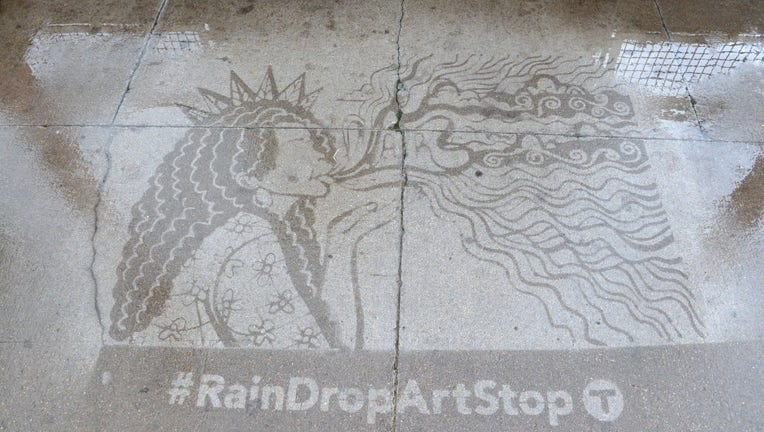 rain art Metro Transit