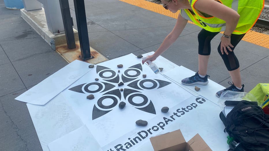 Rain Drop Art Metro Transit