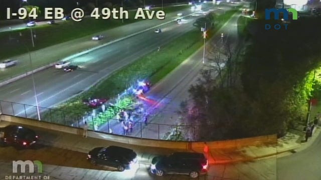 Car crashes along I-94 after deadly shooting in north Minneapolis