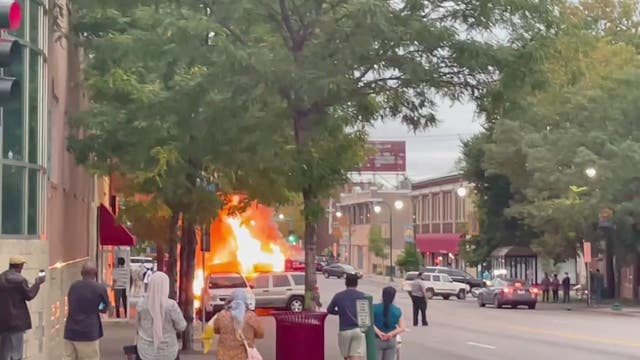 Food truck catches fire after crash in south Minneapolis