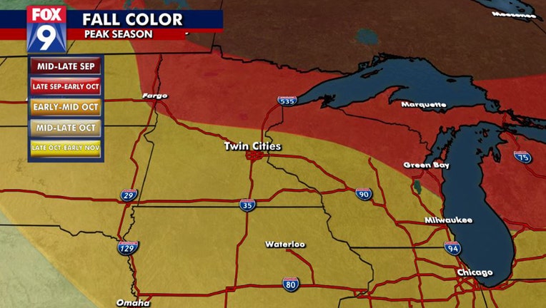 Peak season for fall colors across Minnesota. 