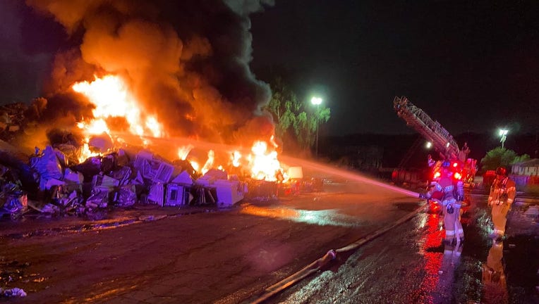 St. Paul recycling fire saturday