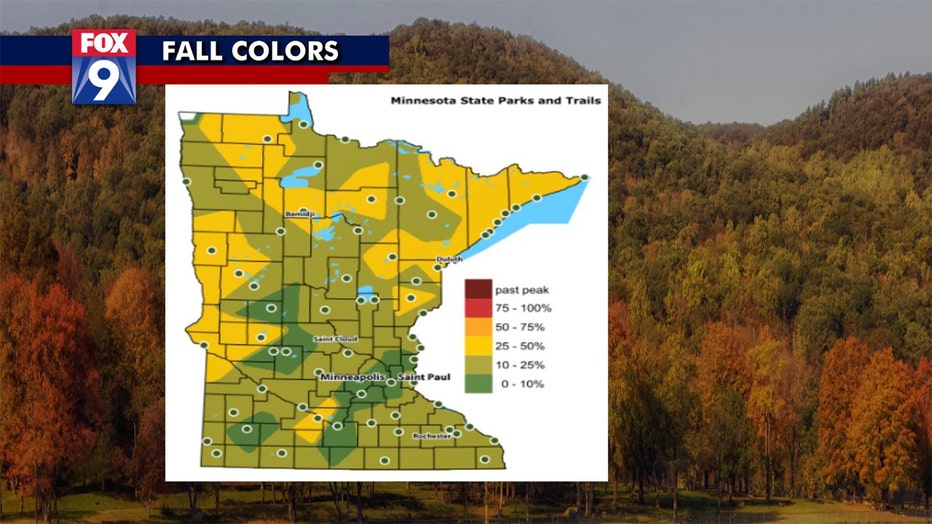 Fall colors as of September 22, 2021.