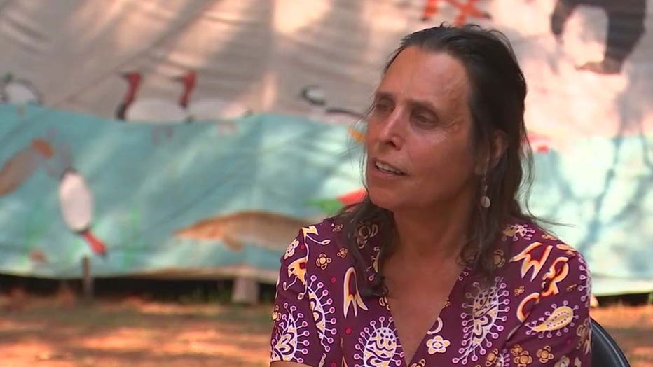 native woman speaking about protecting water from Line 3