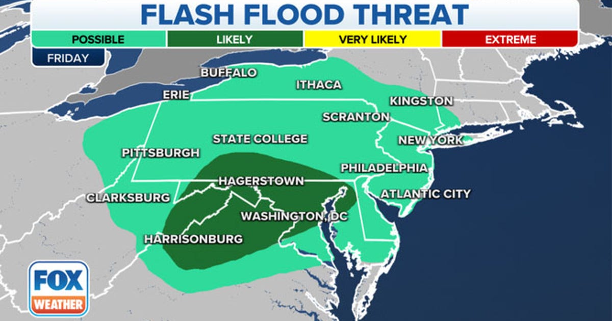 Storm system brings heavy rain, winds and flood threat to Mid-Atlantic ...
