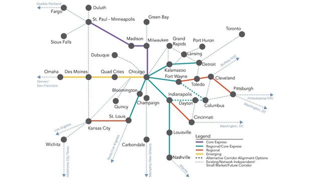 Railroad administration study proposes high-speed rail from Chicago to Minneapolis