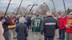 Senior hockey players give special send-off to one of their own