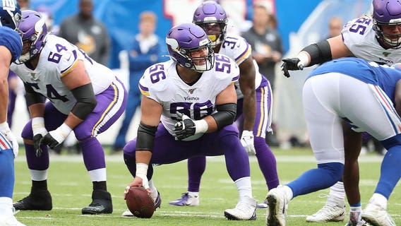 Vikings C Garrett Bradbury, Lewis Cine inactive Sunday at Panthers