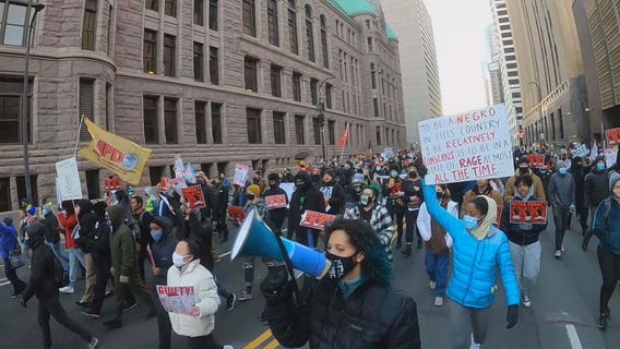 Hundreds protest Kyle Rittenhouse verdict in downtown Minneapolis