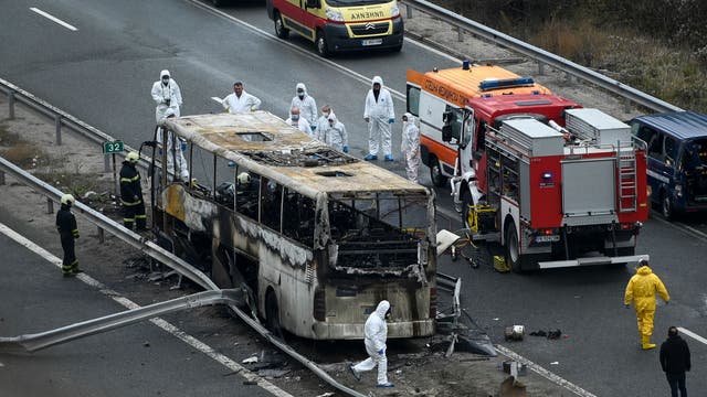Bulgaria bus crash: Dozen children among at least 45 dead