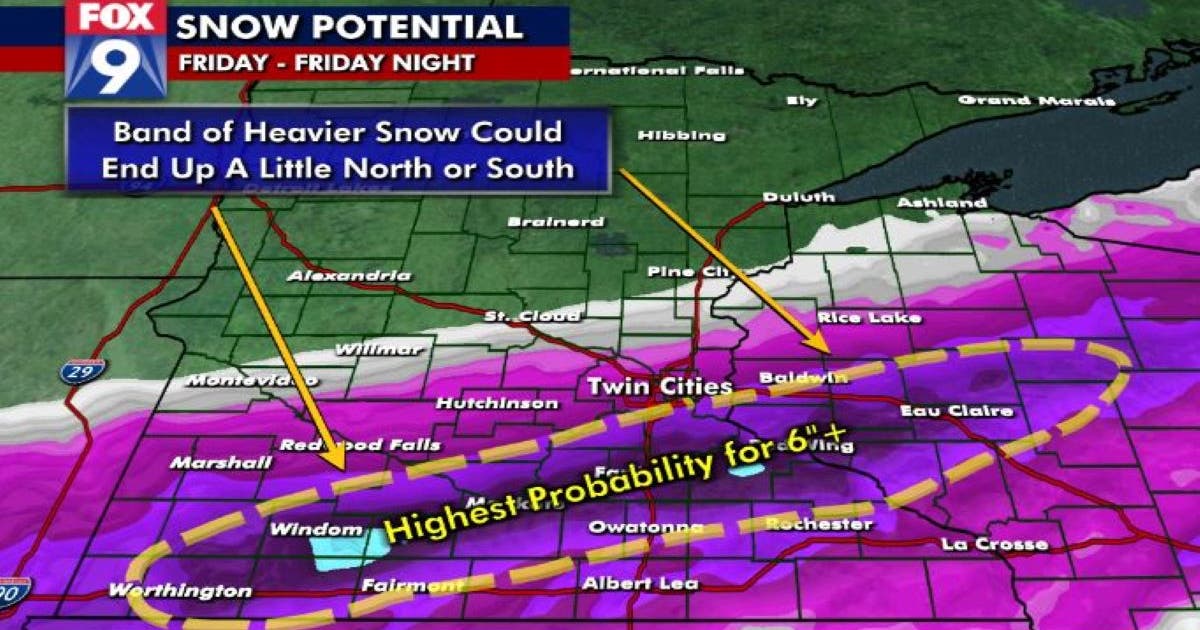 Snow on the way for Twin Cities: Wiggle room in expected totals | FOX 9 ...