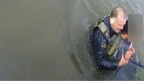 Video: Deputies brave frigid water to rescue woman from Maryland river