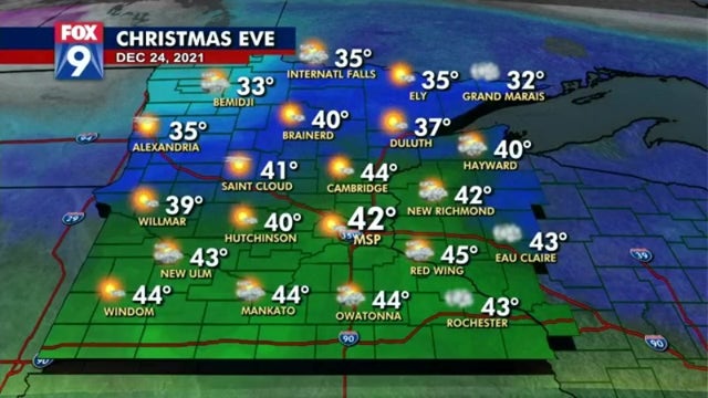 Late December thaw in forecast for Christmas Eve