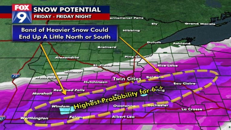 Friday's snow potential