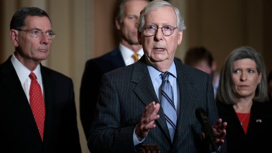 Senators Speak To The Press Following Weekly Policy Luncheons