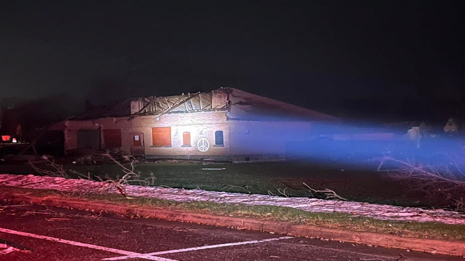 Possible tornado in Stanley, WI