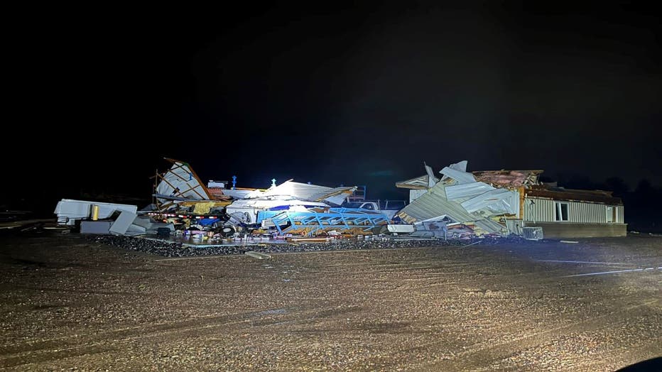 Strom damage in Stanley, WI