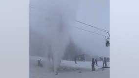 North Carolina skiers blasted with freezing water after hydrant struck