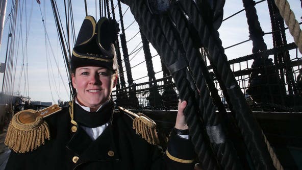 Billie Farrell becomes 1st woman to command USS Constitution