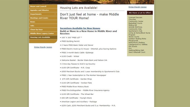 Come one, come all: Middle River looks to entice new residents with list of free benefits