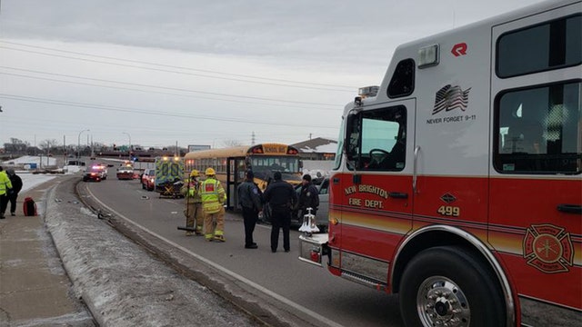 School bus hit with students onboard, non-life threatening injuries reported